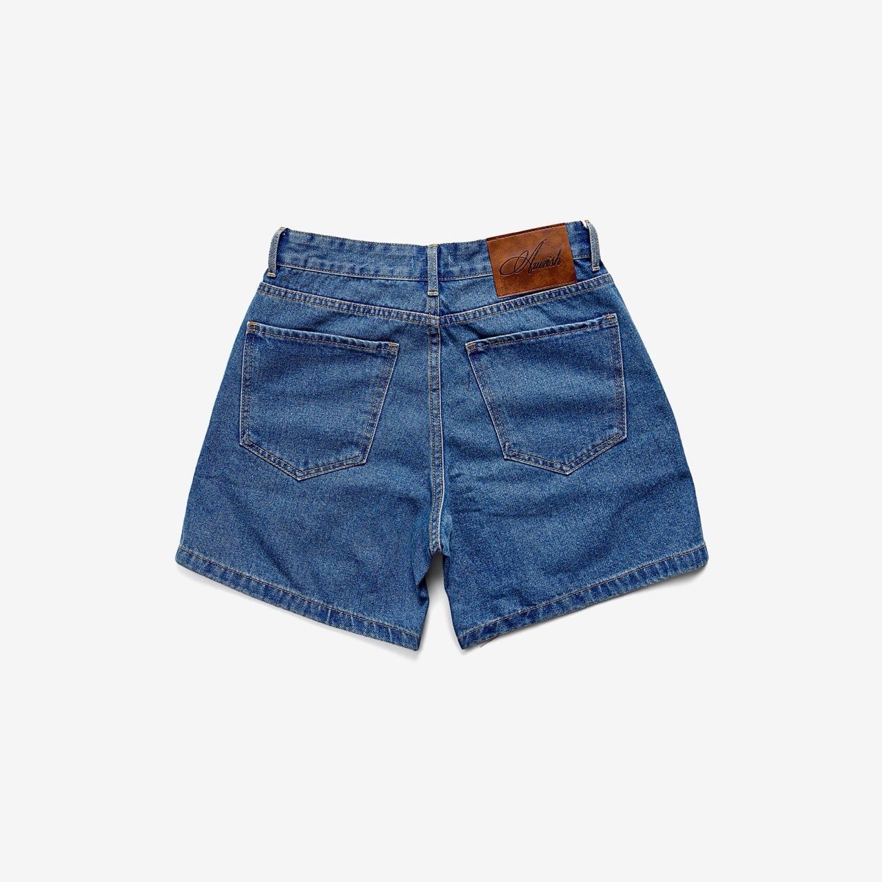  Wide Leg Denim Shorts - Basic Blue 