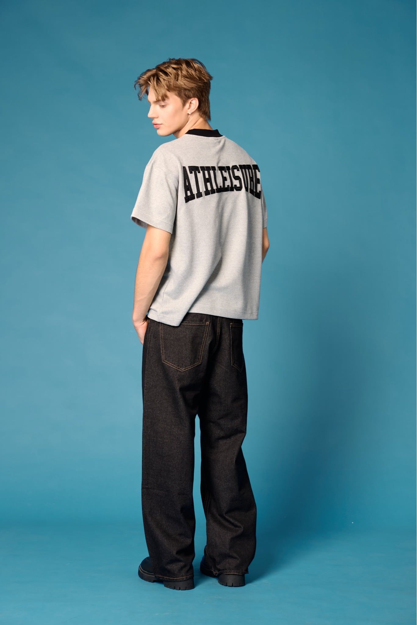  ATHLEISURE 02 RIBBED TSHIRT - GREY 