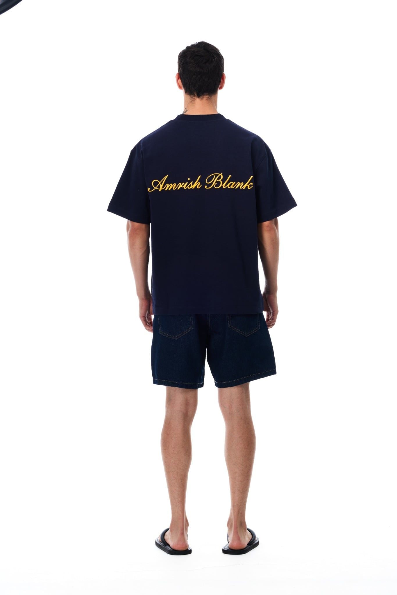  AMRISH BLANK OVERSIZE TSHIRT - NAVY 
