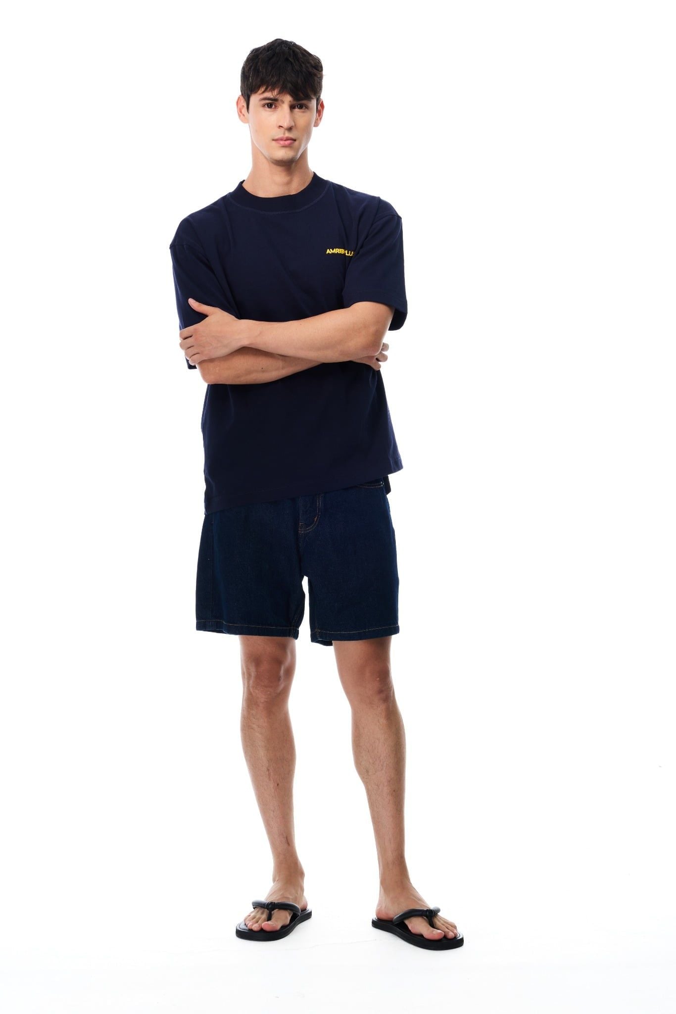  AMRISH BLANK OVERSIZE TSHIRT - NAVY 