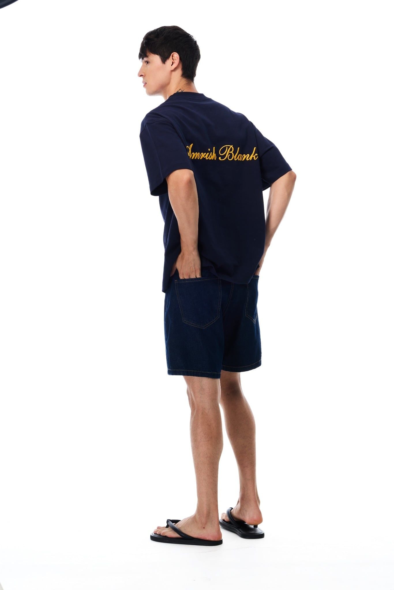  AMRISH BLANK OVERSIZE TSHIRT - NAVY 