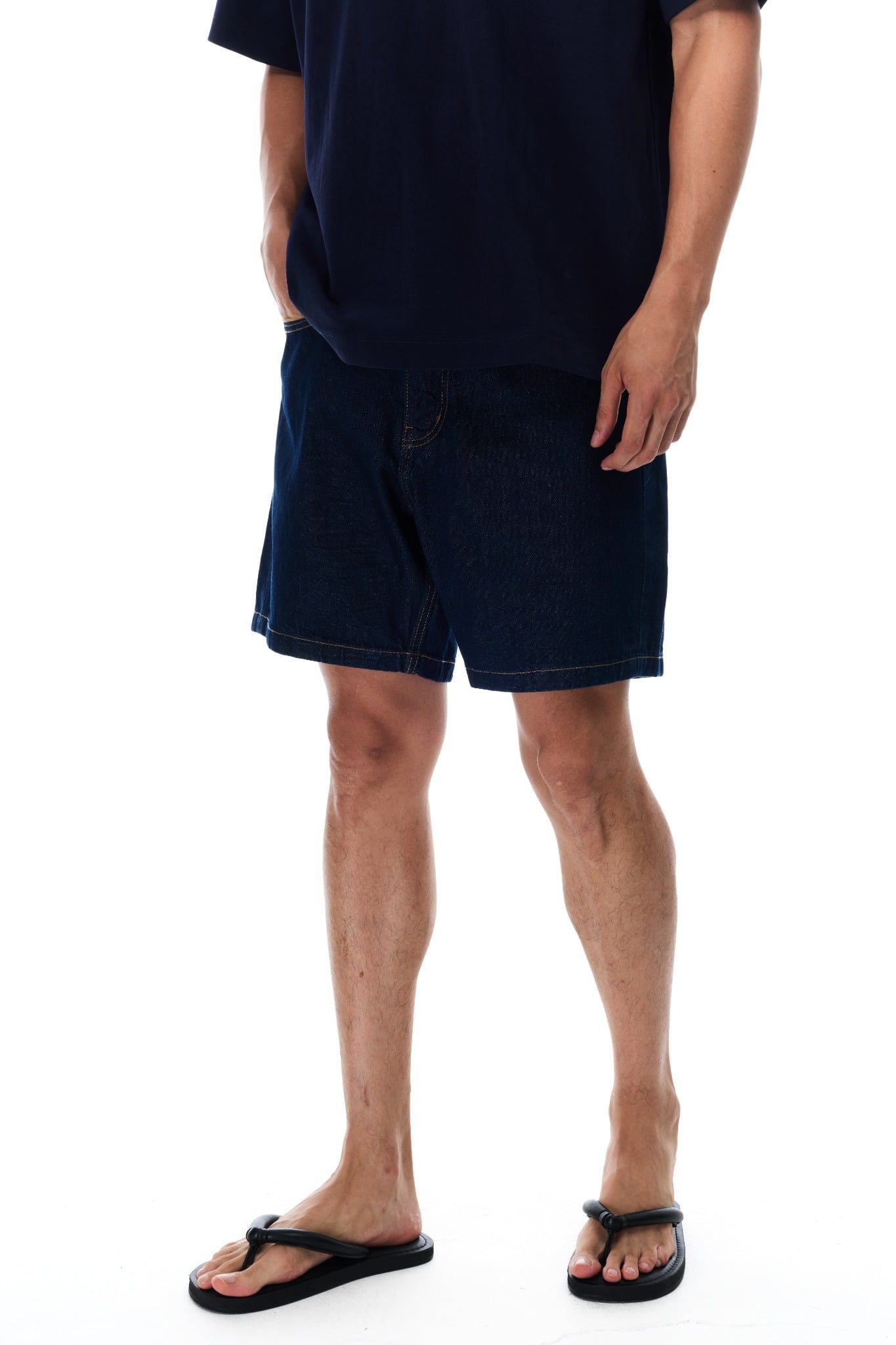  Wide Leg Denim Shorts - Indigo Blue 
