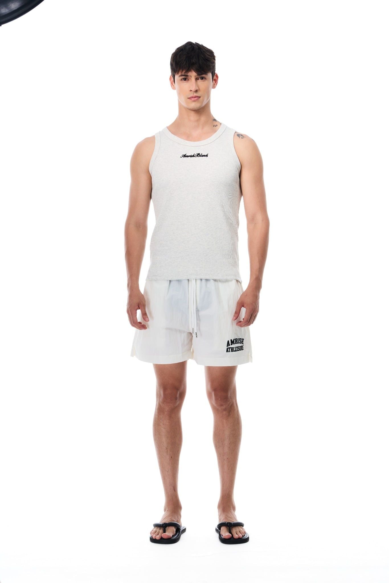  ATHLEISURE NYLON SHORTS - WHITE 