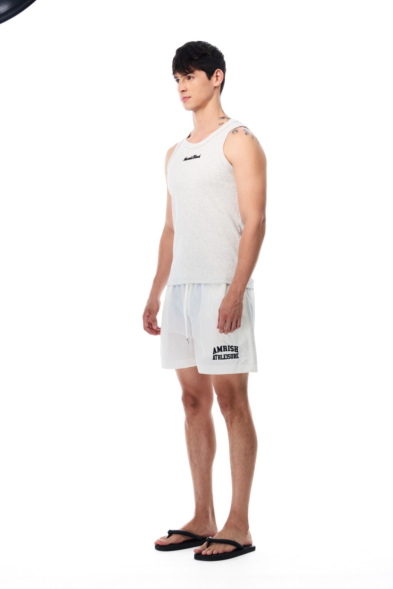  ATHLEISURE NYLON SHORTS - WHITE 