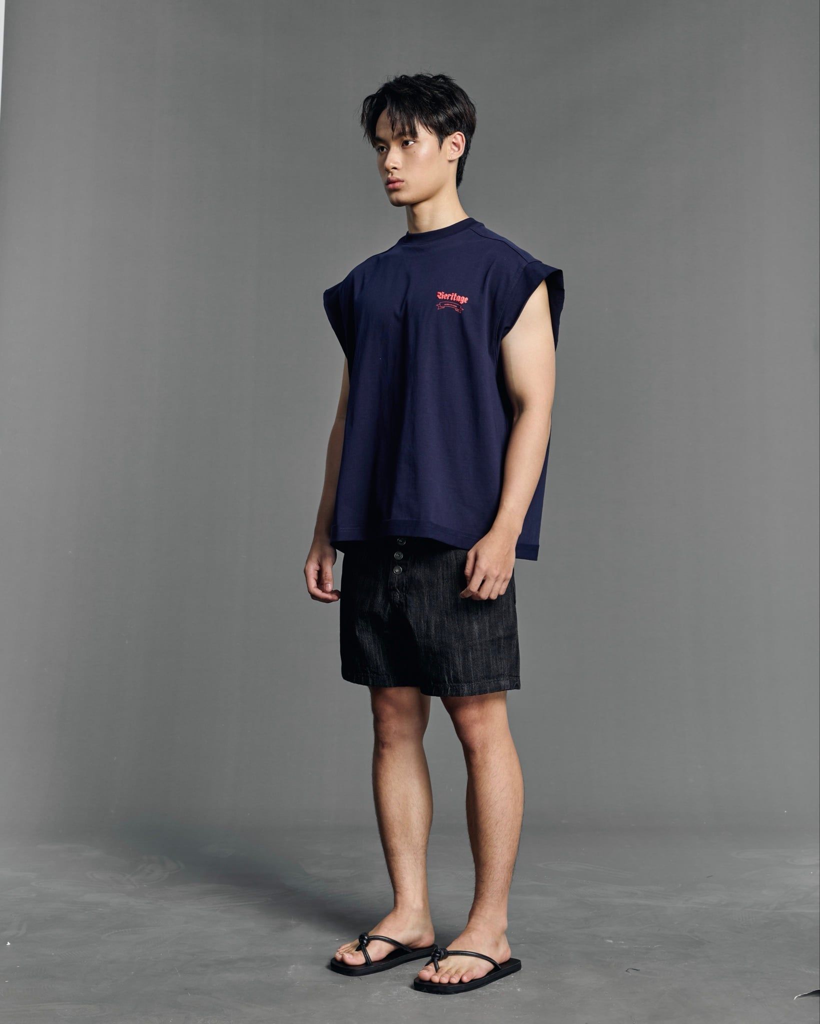  HERITAGE BOXY TANKTOP - NAVY 