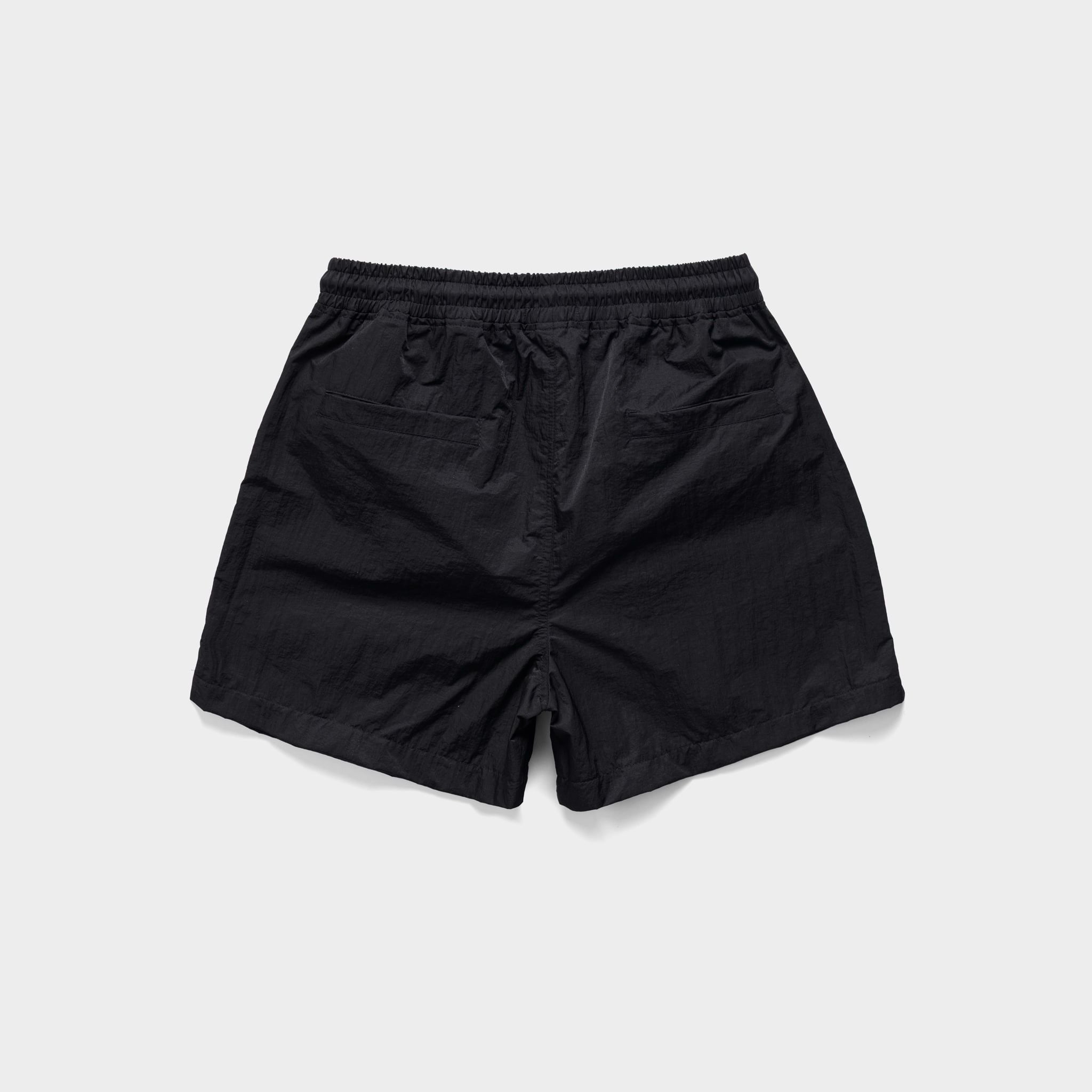  ATHLEISURE NYLON SHORTS - BLACK 
