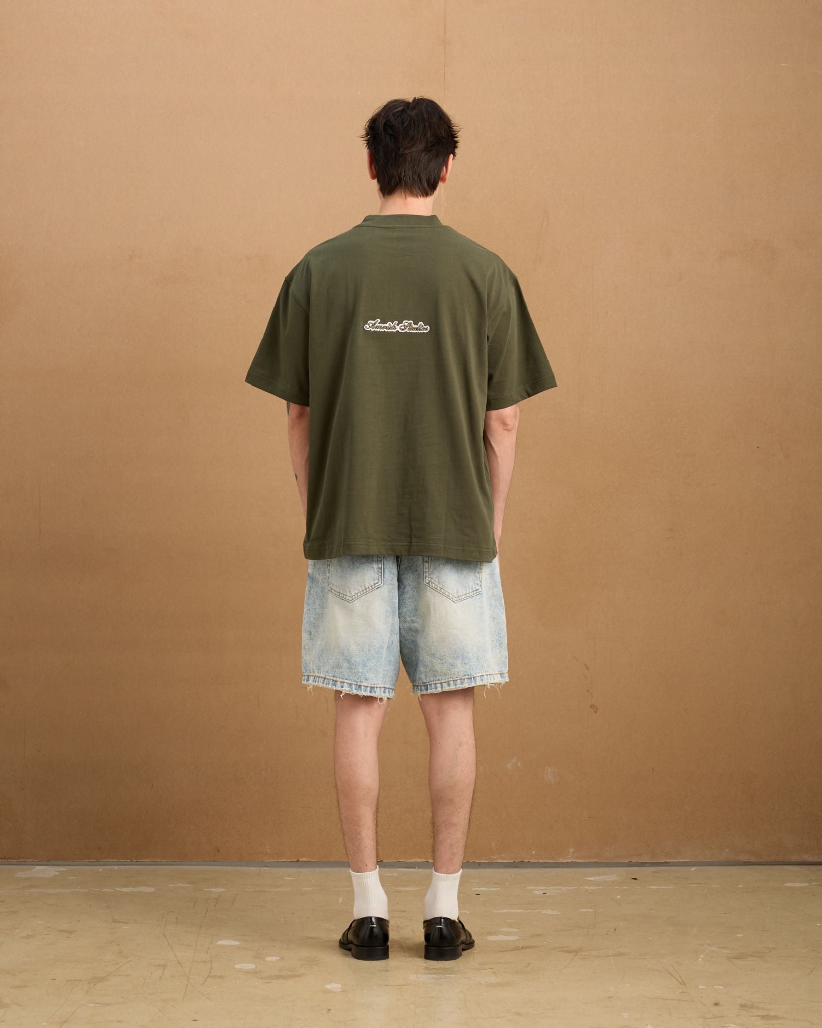  BASIC EMBROIDERY TSHIRT - OLIVE 