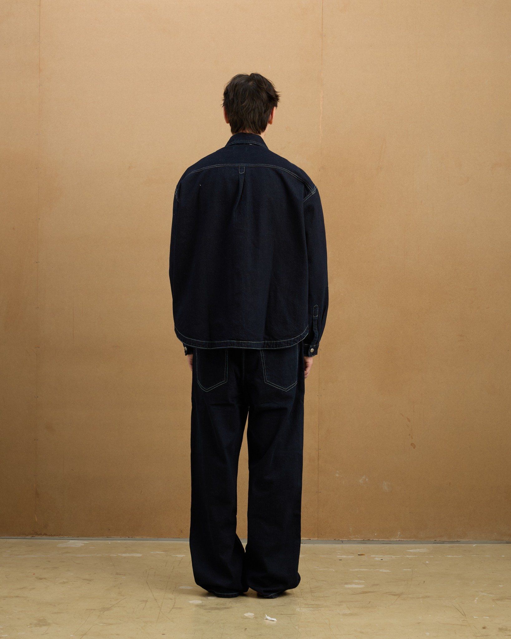  REGULAR DENIM SS SHIRT - DARK BLUE 