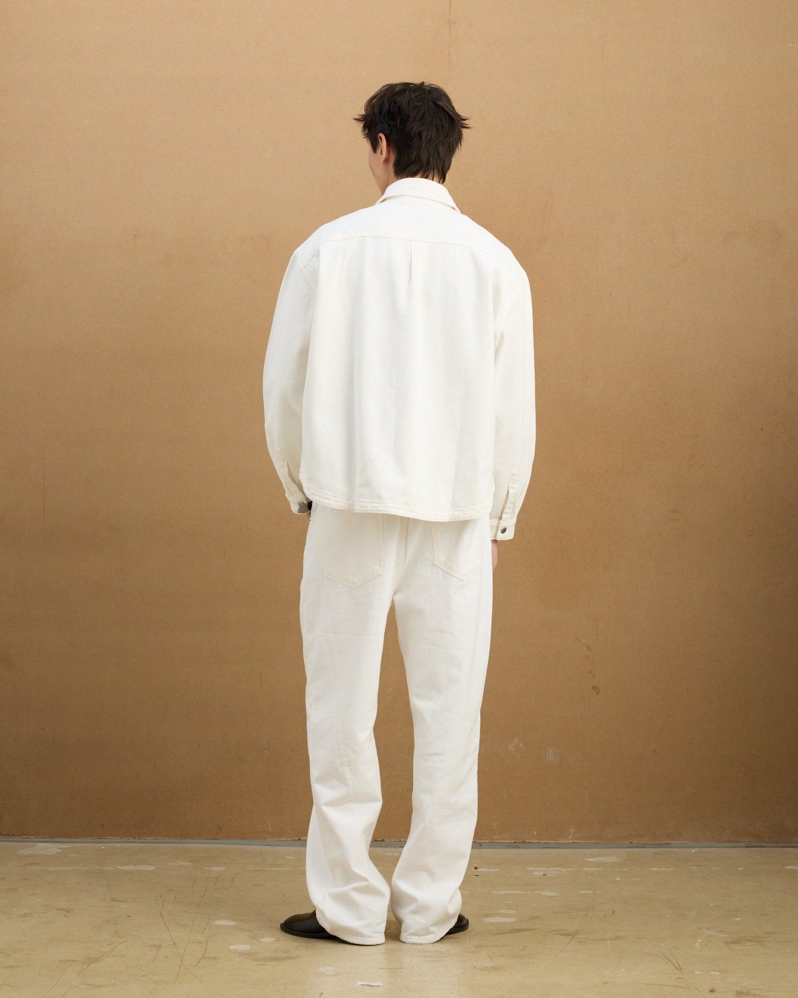  REGULAR DENIM SS SHIRT - OFF WHITE 
