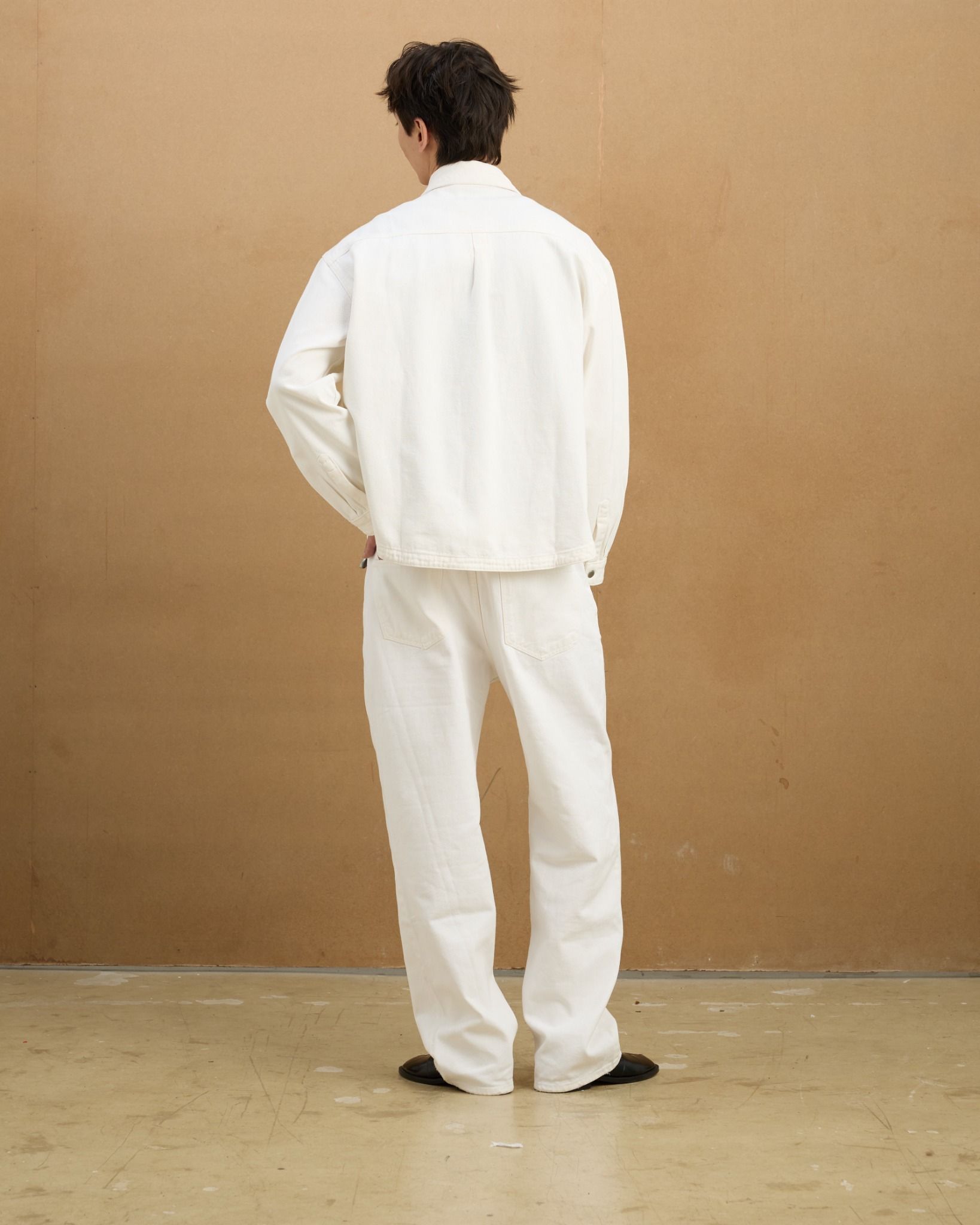  REGULAR DENIM SS SHIRT - OFF WHITE 