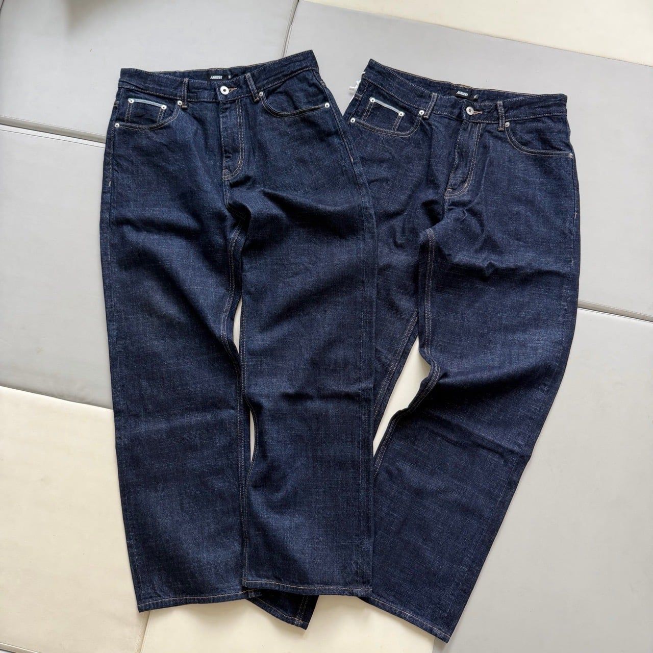  STRAIGHT SELVEDGE DENIM JEANS - RAW BLUE 