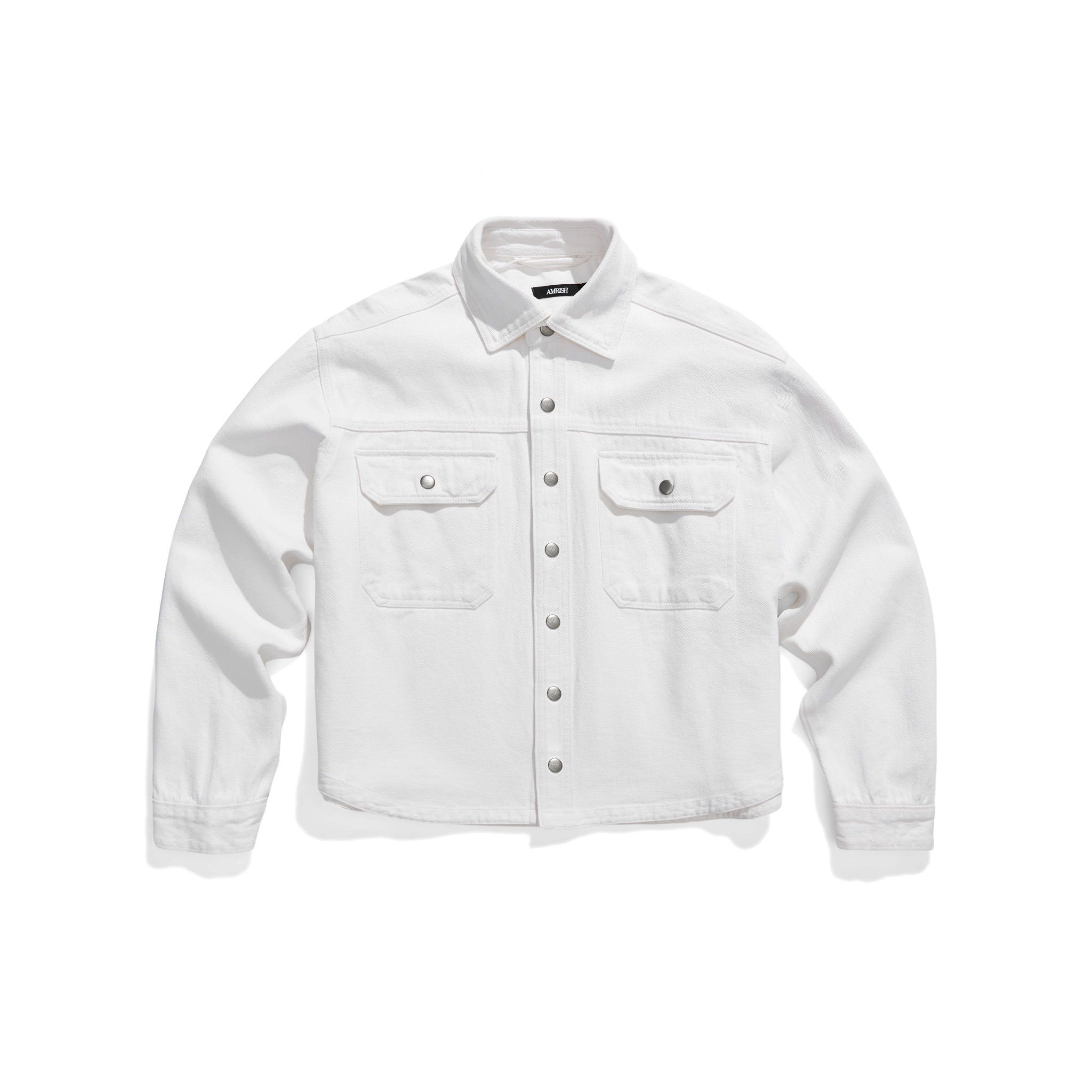  REGULAR DENIM SS SHIRT - OFF WHITE 
