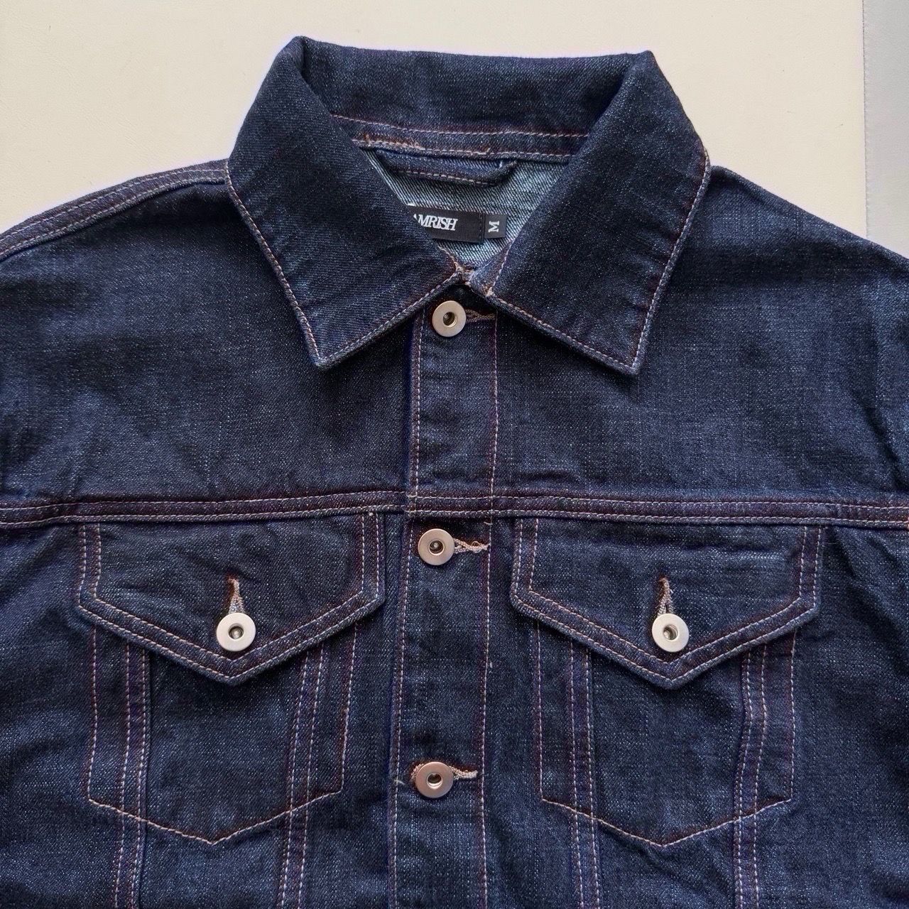  TRUCKER SELVEDGE DENIM JACKET - RAW BLUE 
