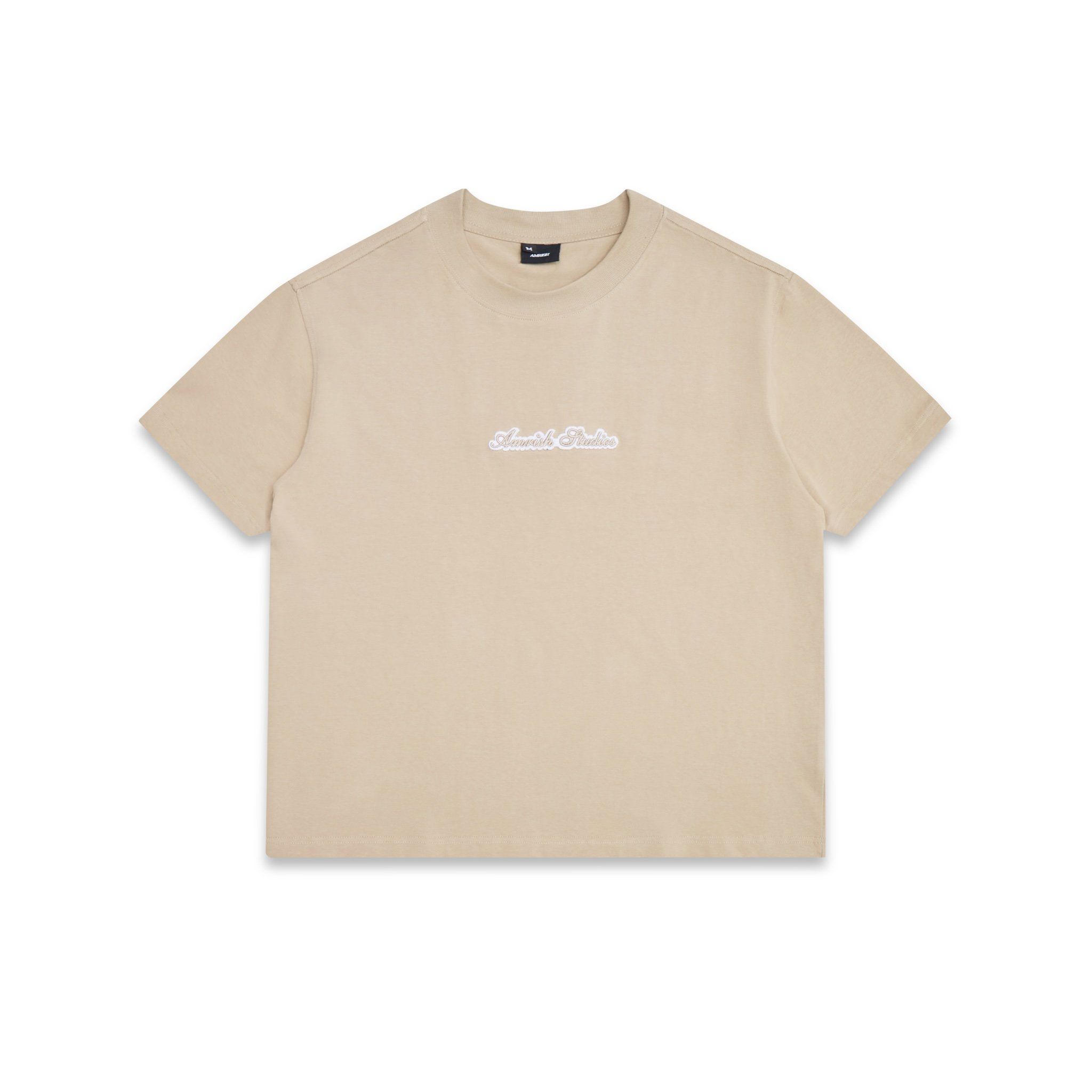  BASIC EMBROIDERY TSHIRT - BEIGE 