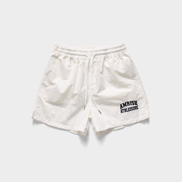  ATHLEISURE NYLON SHORTS - WHITE 