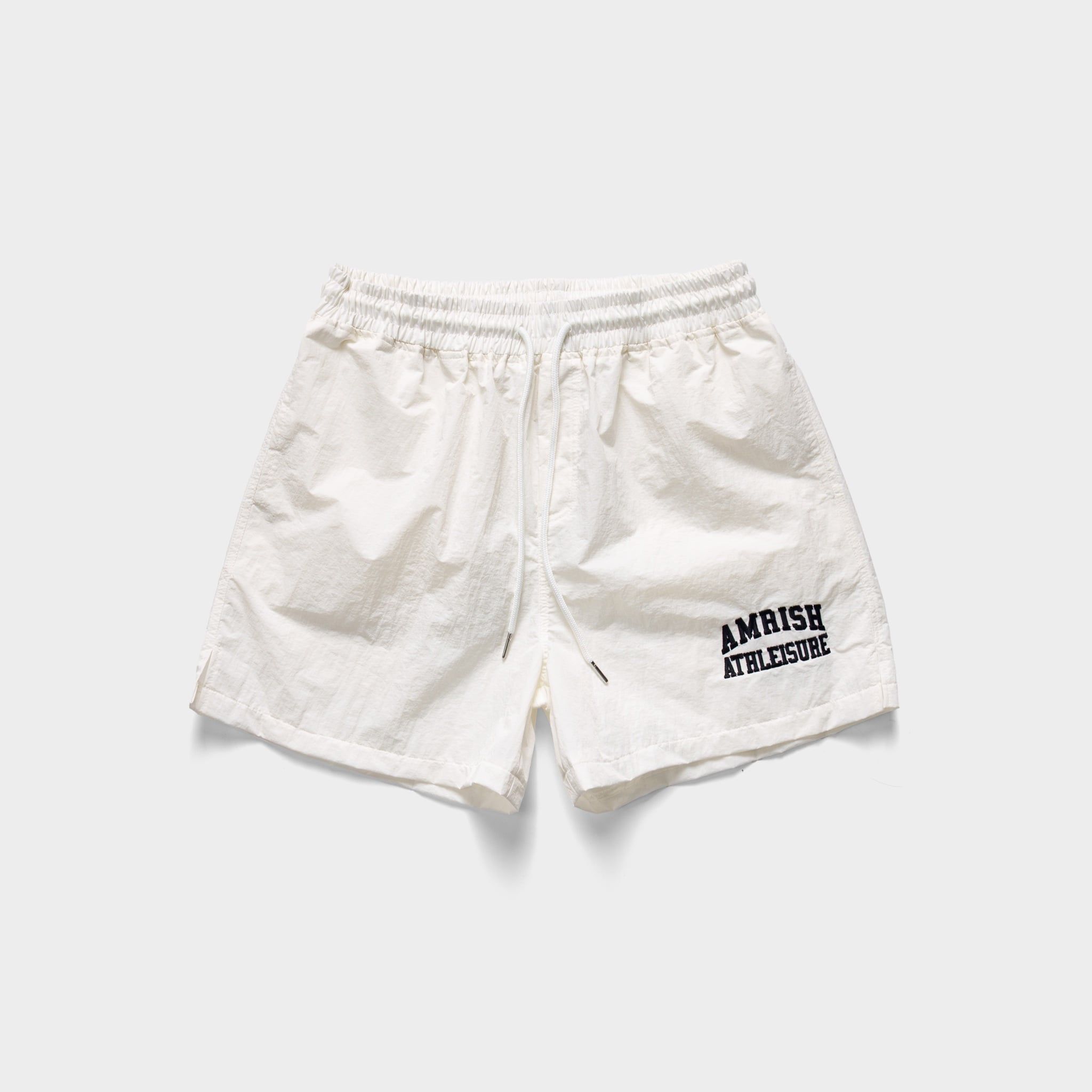  ATHLEISURE NYLON SHORTS - WHITE 