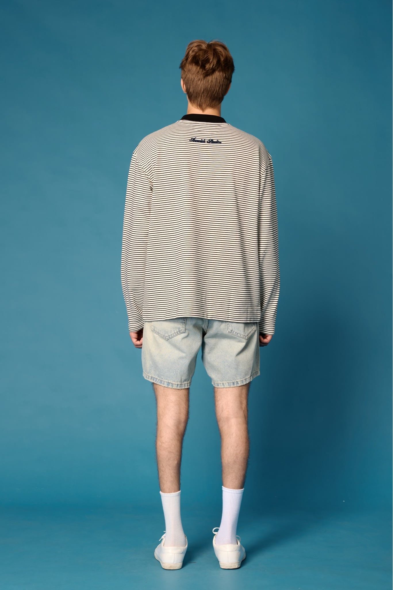  BASIC STRIPED LONGSLEEVE TSHIRT - WHITE 