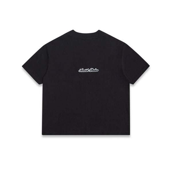  BASIC EMBROIDERY TSHIRT - BLACK 