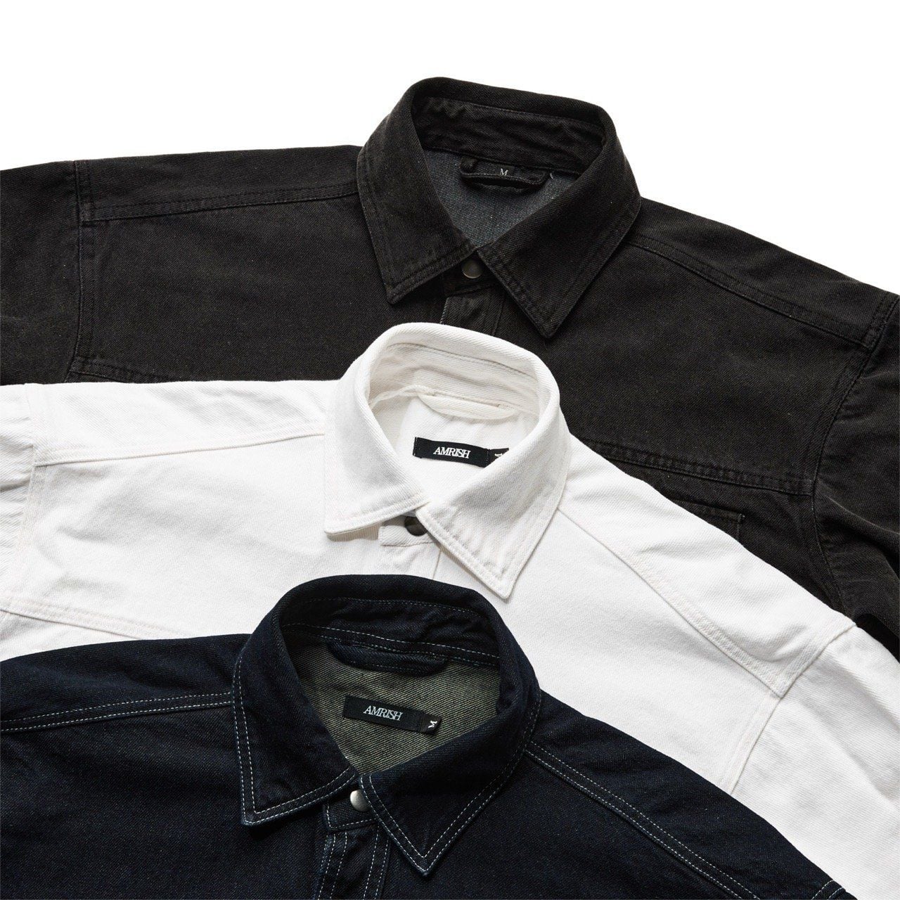  REGULAR DENIM SS SHIRT - DARK BLUE 