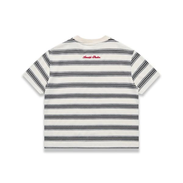  BASIC STRIPED TSHIRT - BLACK 
