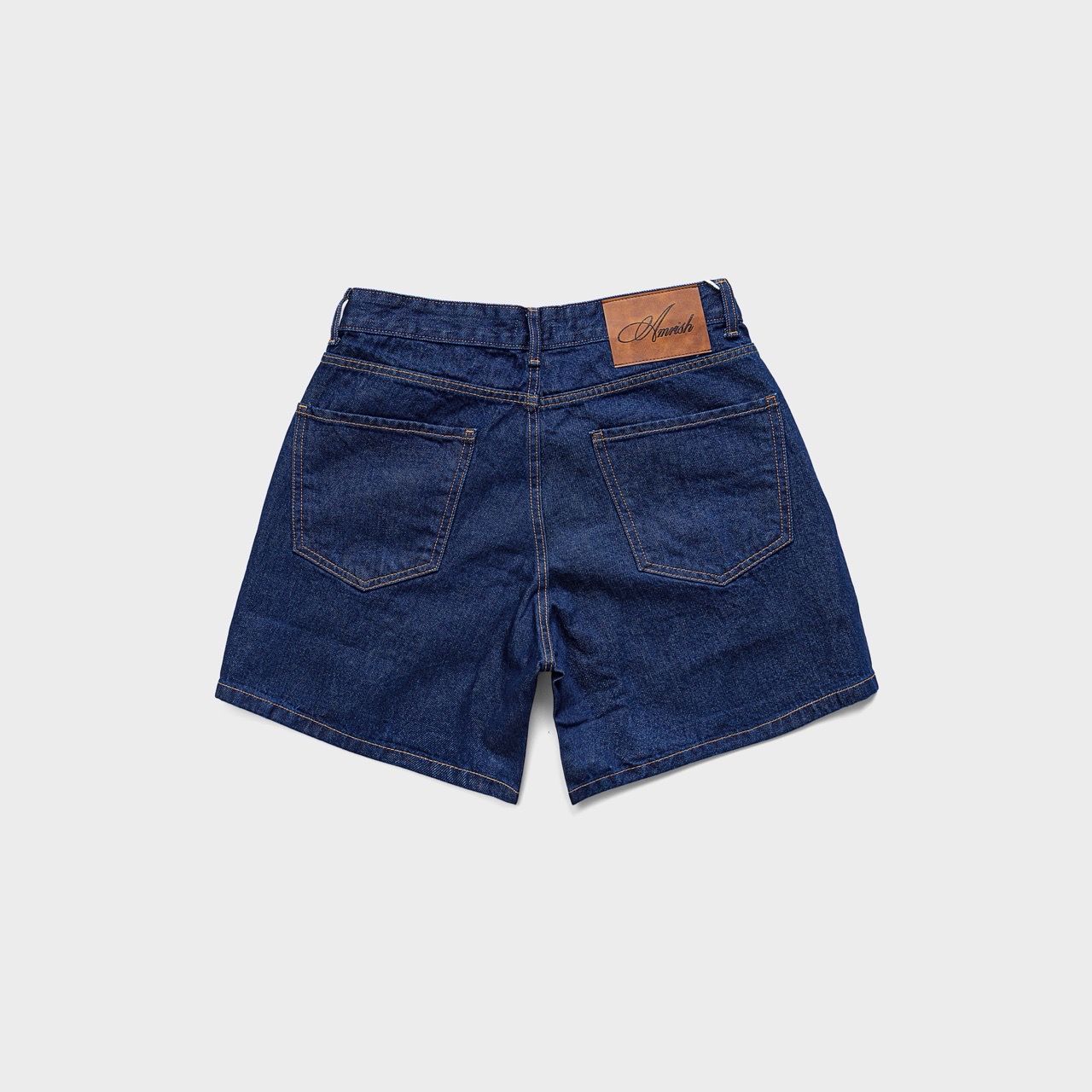  Wide Leg Denim Shorts - Indigo Blue 