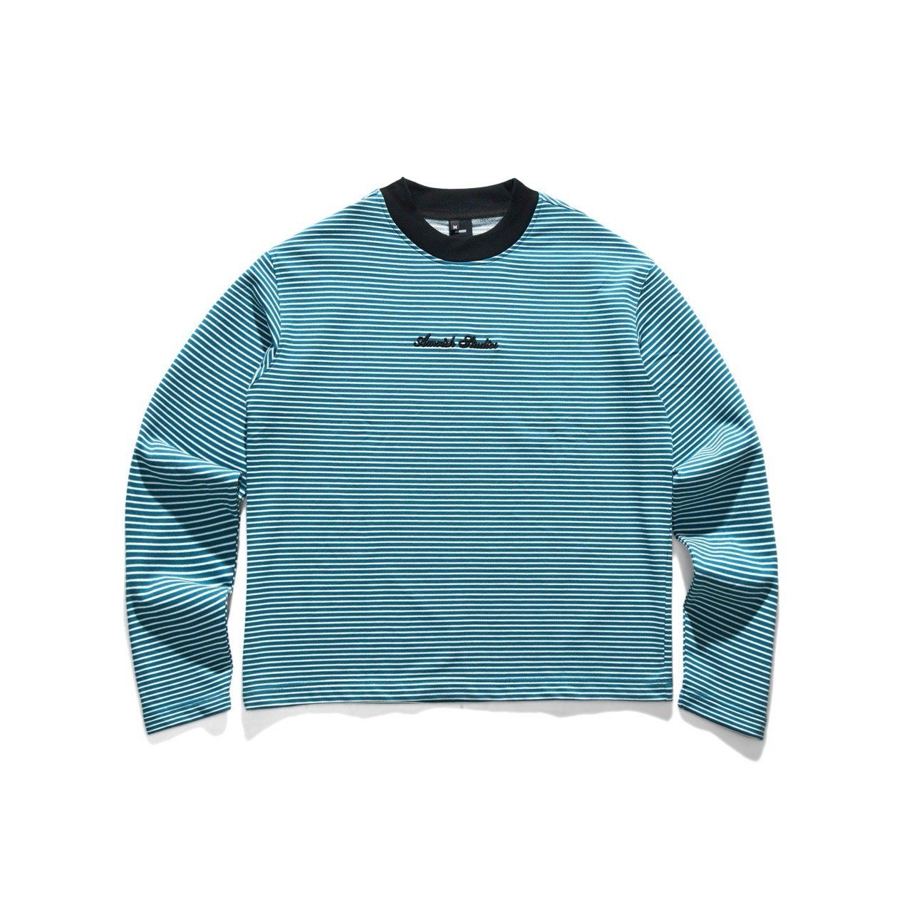  BASIC STRIPED LONGSLEEVE TSHIRT - BLUE 