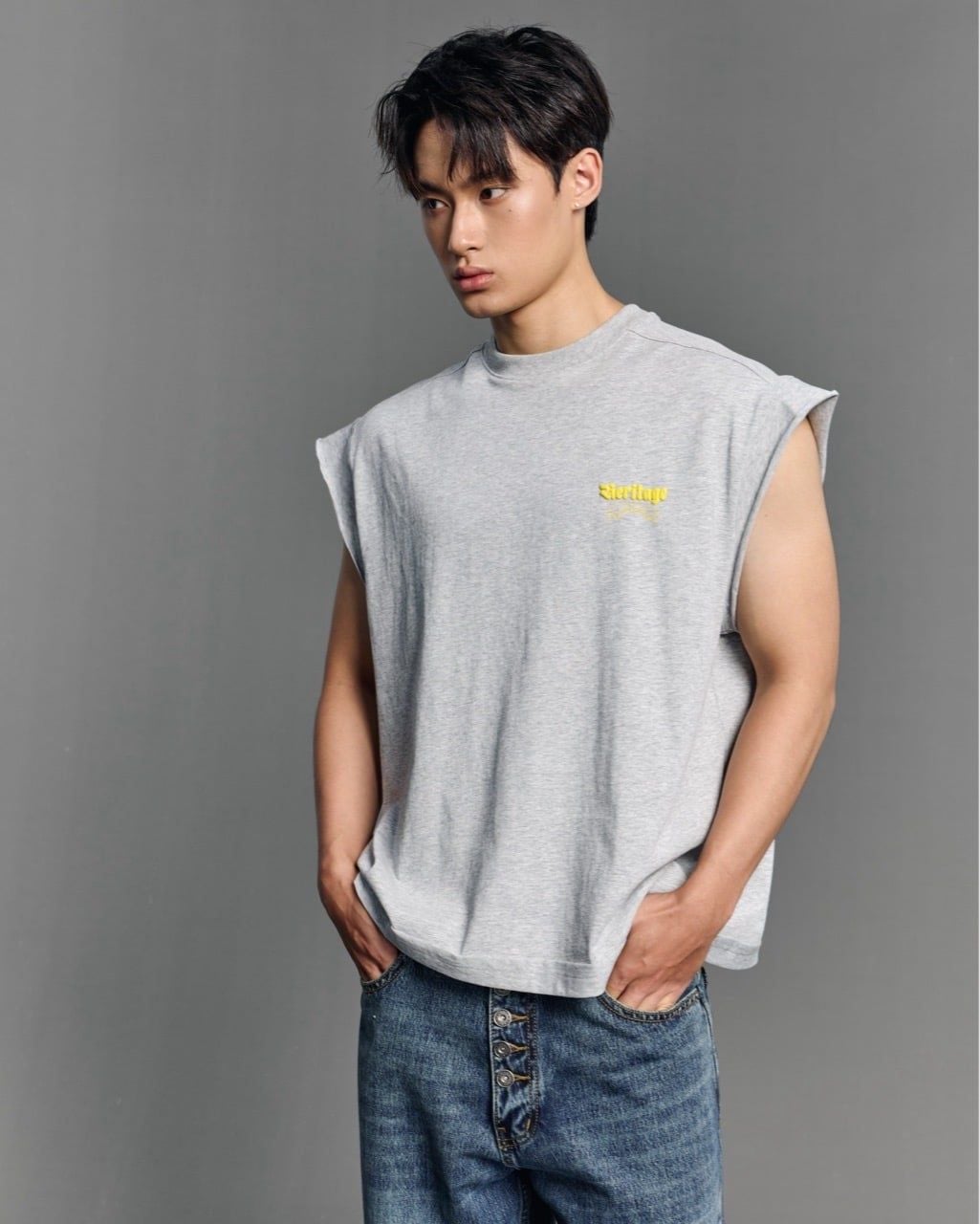  HERITAGE BOXY TANKTOP - GREY 