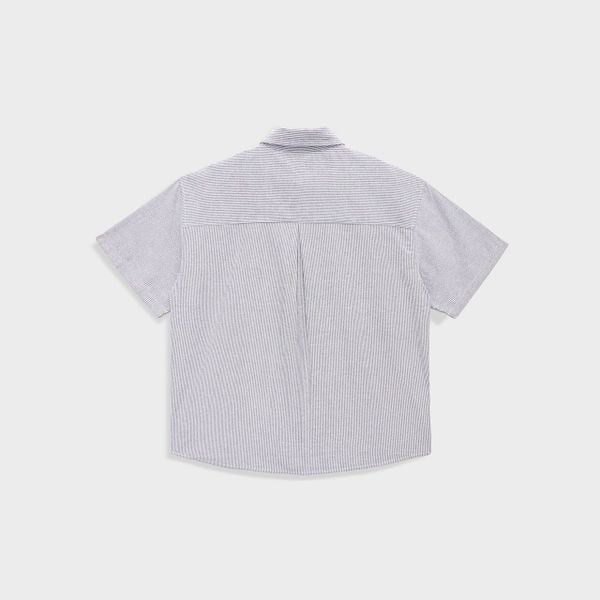  AB02 BASIC STRIPED SHIRT - GREY 