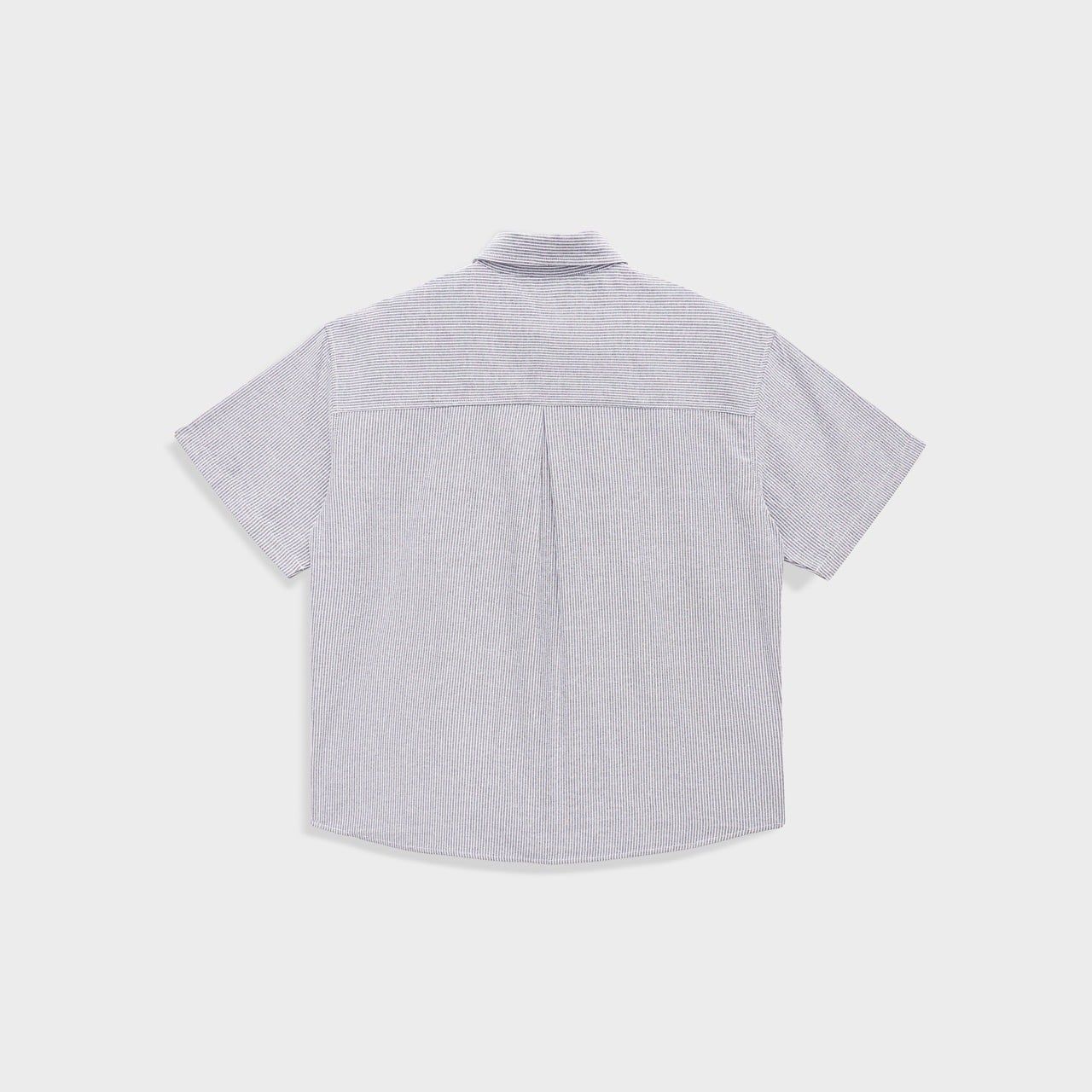  AB02 BASIC STRIPED SHIRT - GREY 