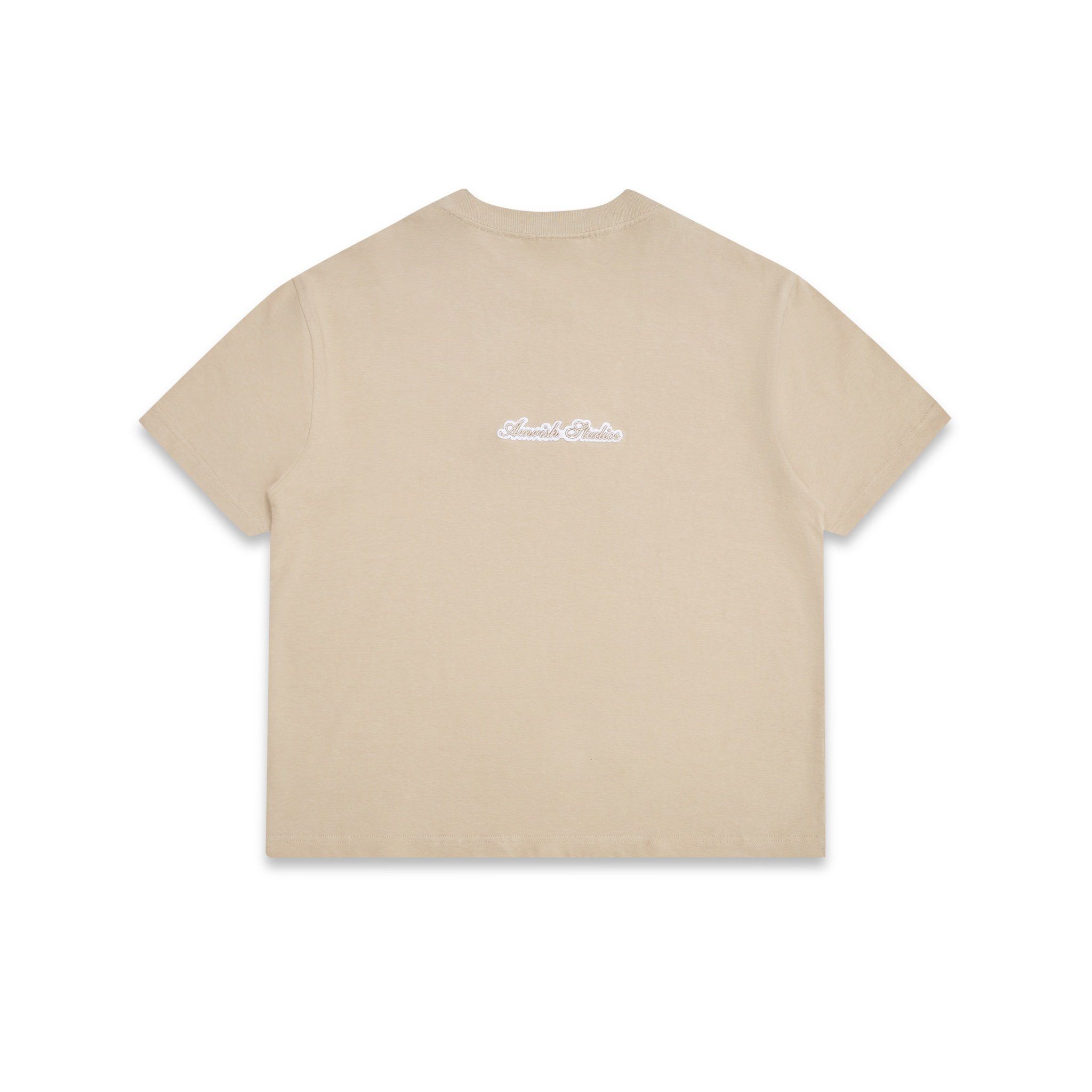  BASIC EMBROIDERY TSHIRT - BEIGE 