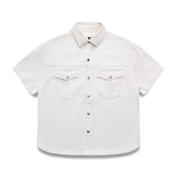 TRUCKER DENIM SS SHIRT - OFF WHITE 