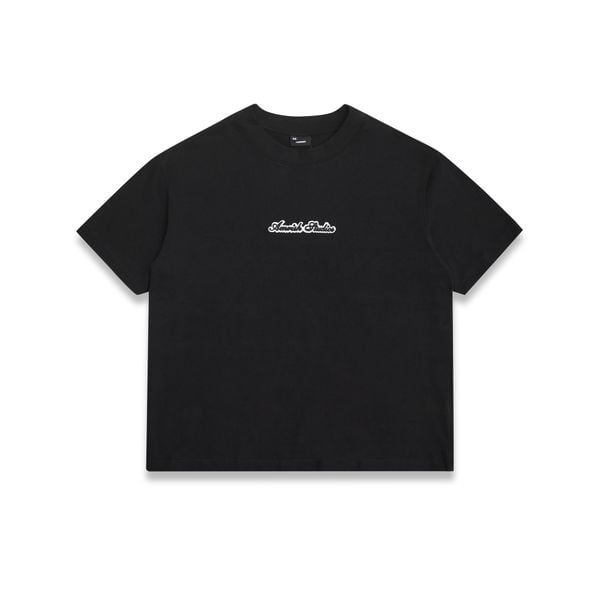  BASIC EMBROIDERY TSHIRT - BLACK 
