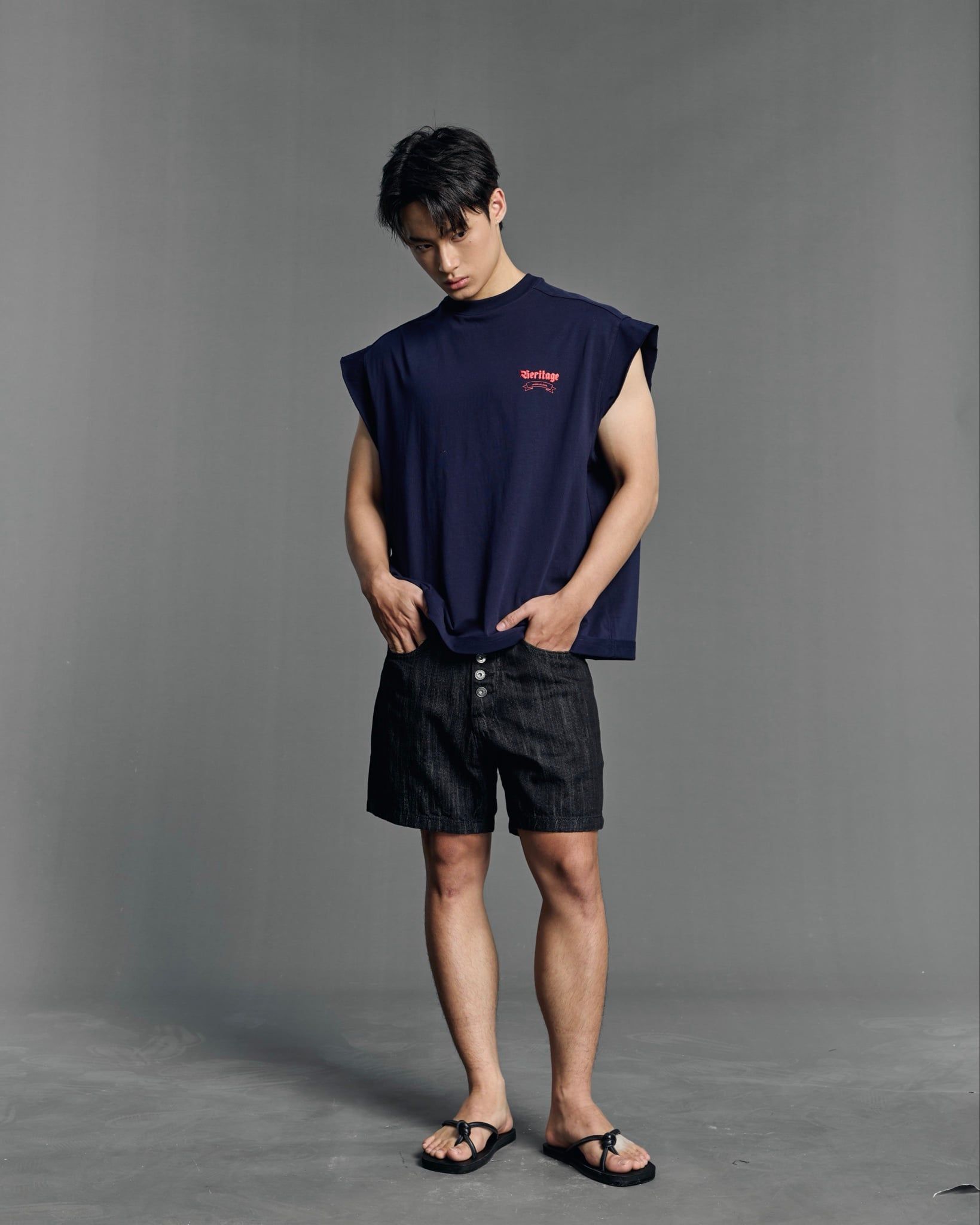  HERITAGE BOXY TANKTOP - NAVY 