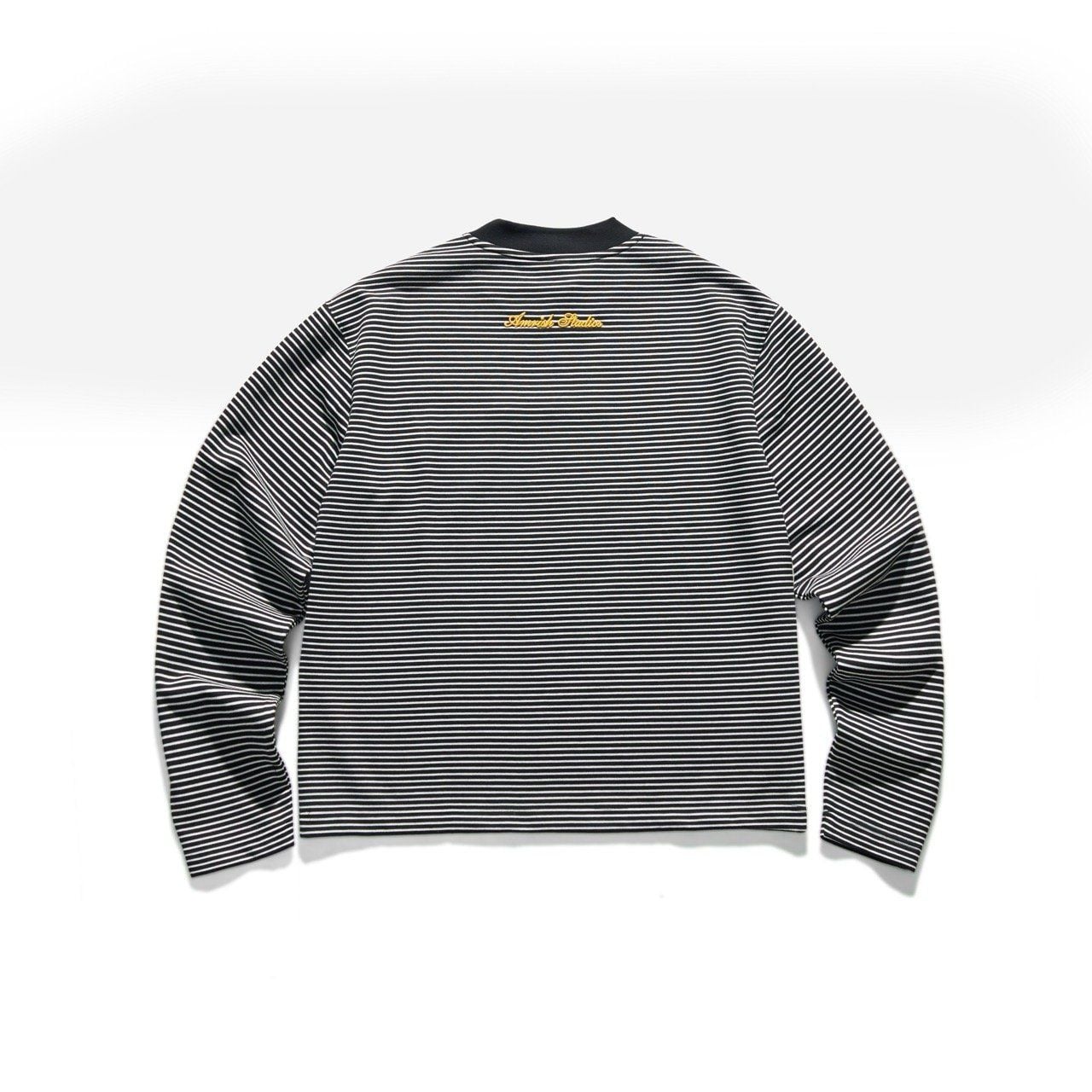  BASIC STRIPED LONGSLEEVE TSHIRT - BLACK 