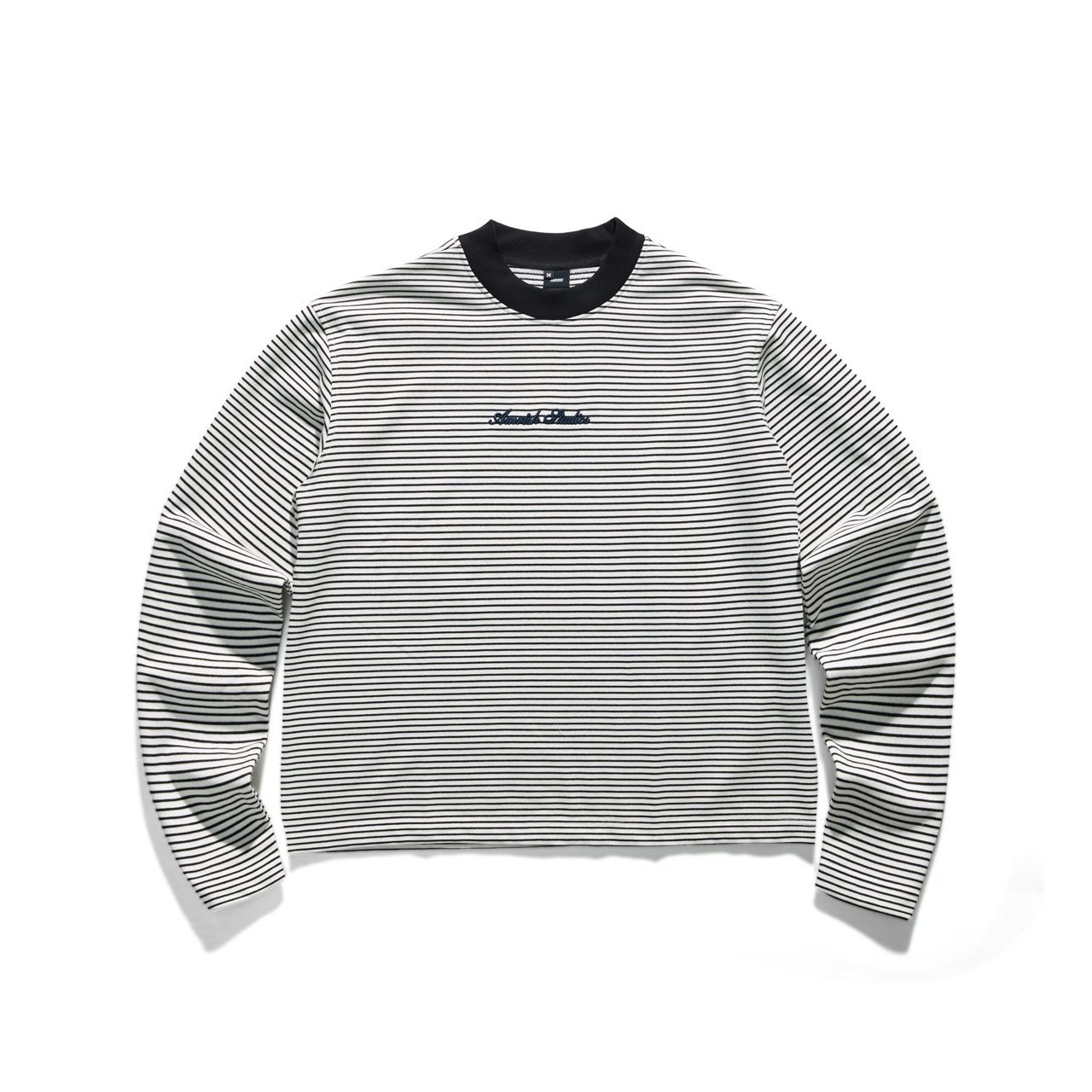  BASIC STRIPED LONGSLEEVE TSHIRT - WHITE 