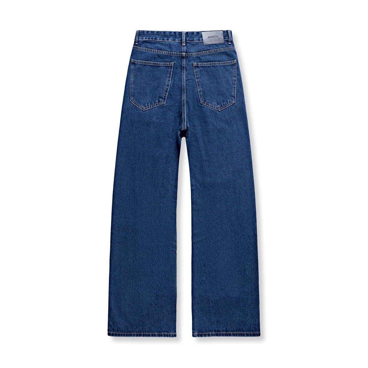  PLEATED WIDE LEG DENIM JEANS - DUSTY BLUE 