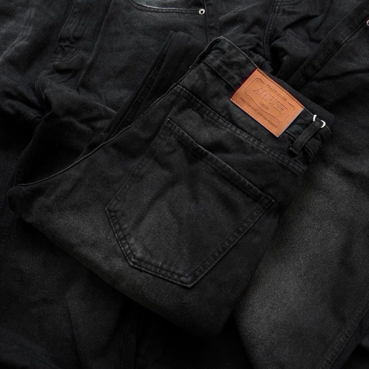  STRAIGHT DENIM BAGGY JEANS - CORE BLACK 