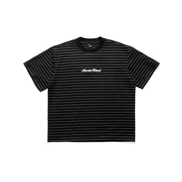  BLANK MINI STRIPED TSHIRT - BLACK 