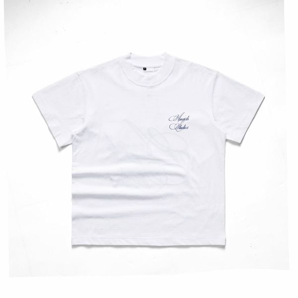  CHAIN STITCH EMBROIDERY TSHIRT  - WHITE 