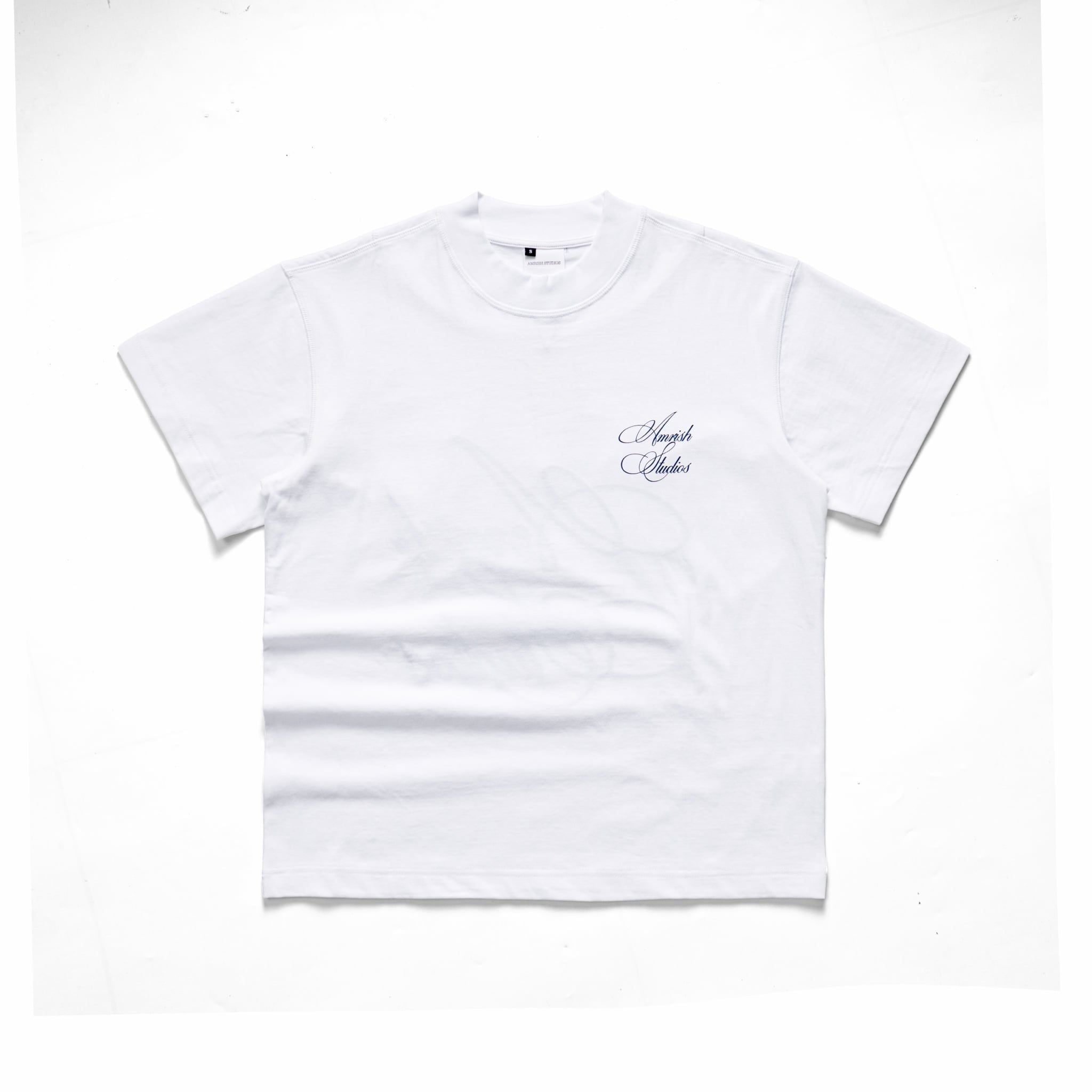  CHAIN STITCH EMBROIDERY TSHIRT  - WHITE 