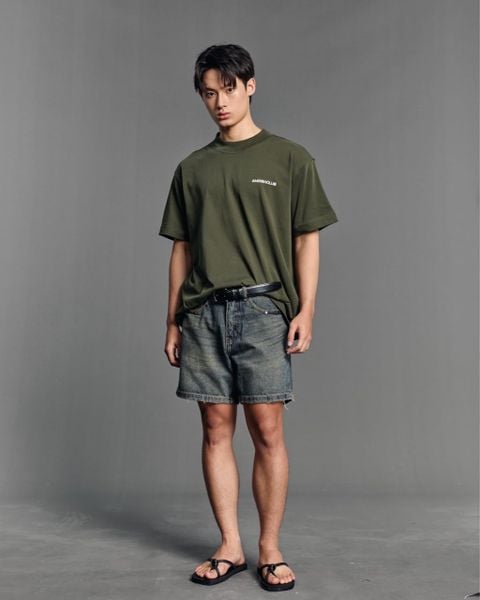  STAR WIDE LEG DENIM SHORTS - DUSK BLUE 