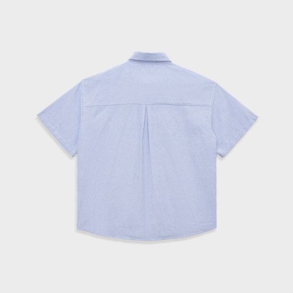  AB02 BASIC STRIPED SHIRT - BLUE 