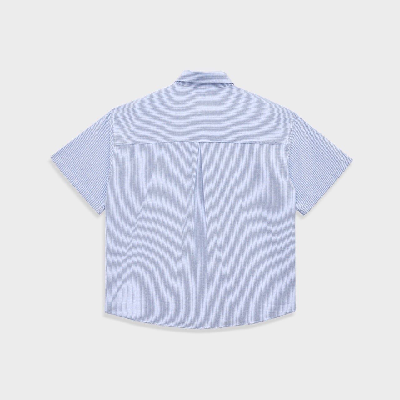  AB02 BASIC STRIPED SHIRT - BLUE 