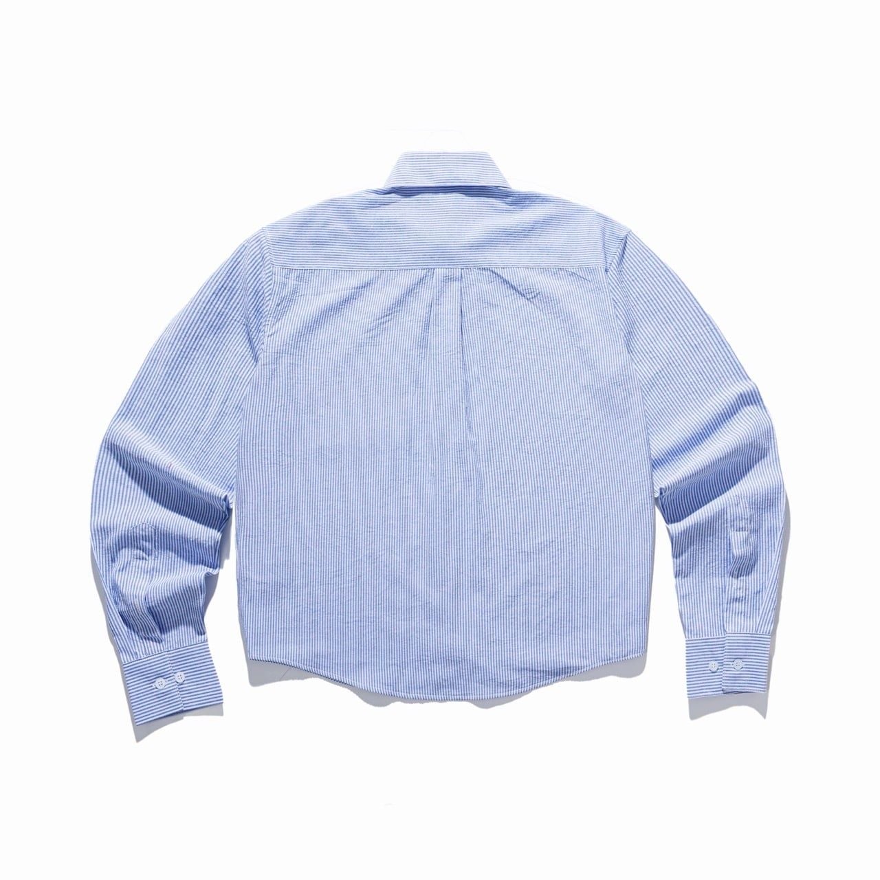  LINEN STRIPED SHIRT - BLUE 