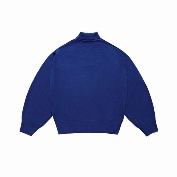  METAL LOGO KNIT POLO SHIRT - NAVY 