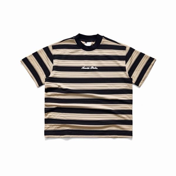  BASIC AMRISH STRIPED TSHIRT - BLACK/BE 