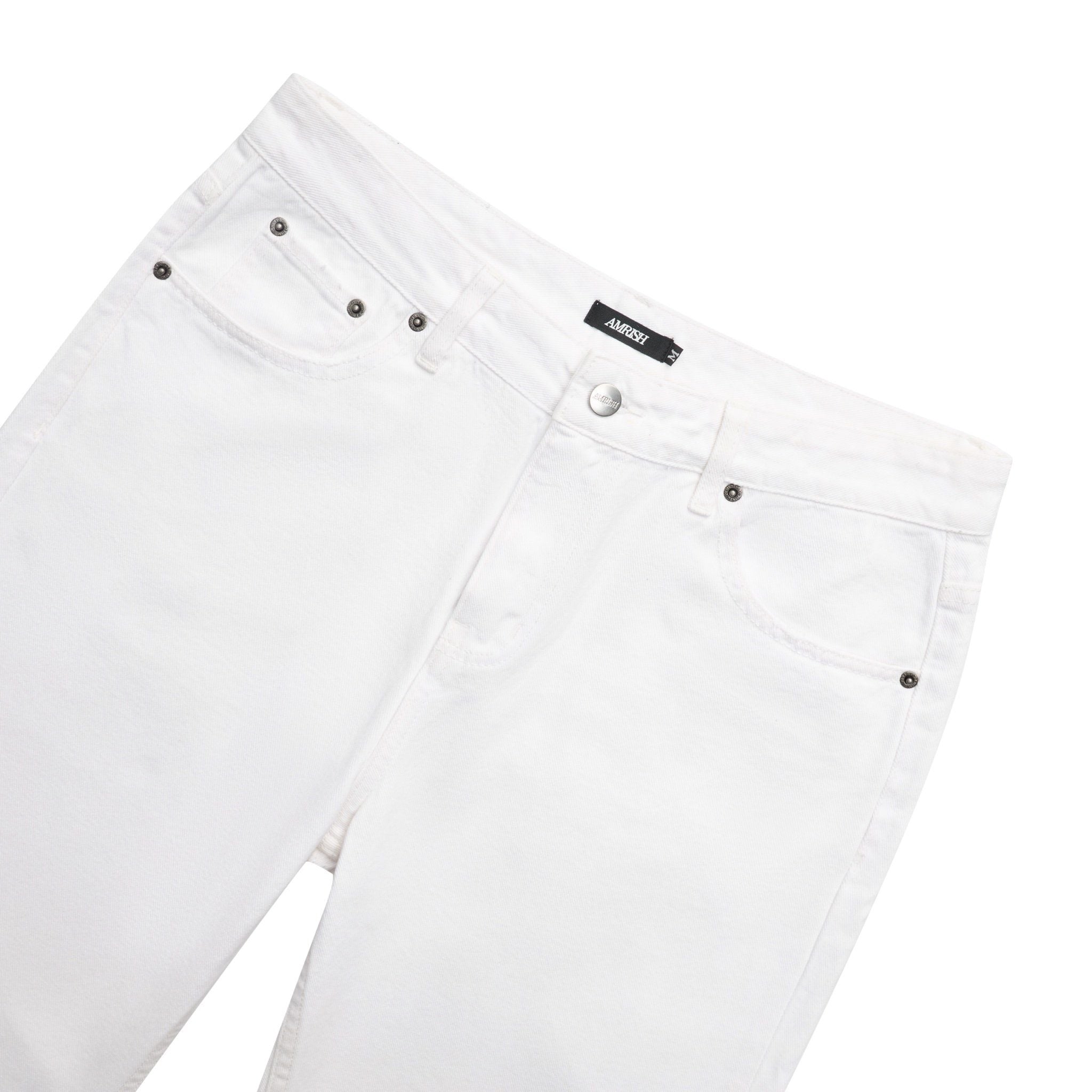  Straight Denim Baggy Jeans - Off White 