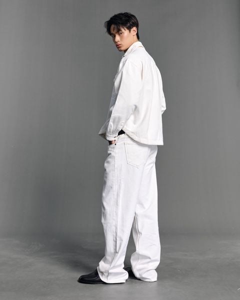  REGULAR DENIM SS SHIRT - OFF WHITE 