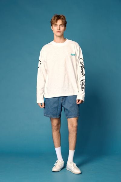  Wide Leg Denim Shorts - Basic Blue 