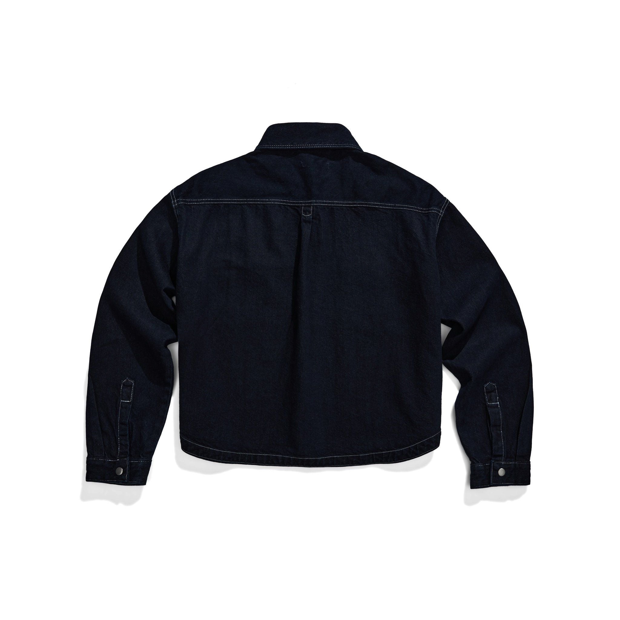  REGULAR DENIM SS SHIRT - DARK BLUE 